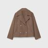 Autumn Women's Clothing European and American Style Ladies Fashionable Simple Versatile Double-breasted Short Coat