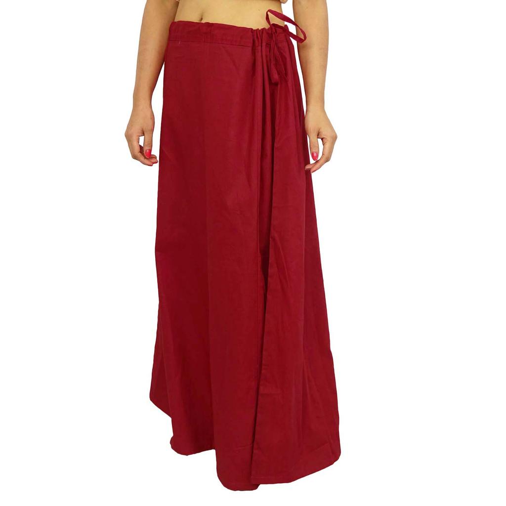 Saree Petticoat Underskirt Cotton Bollywood Indian Lining For Sari
