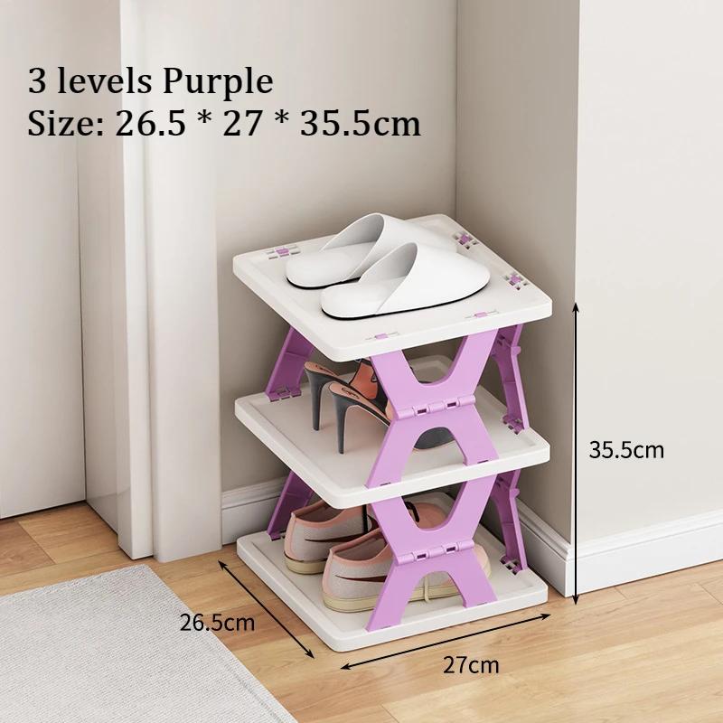 X-shaped Shoe Rack Foldable Simple Shoes Shelf Installation Free Multistorey Storage Racks Simplicity Household Sneakers Shelves