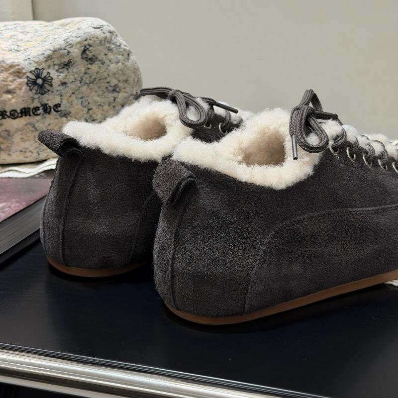 Inner Heightened Beaded Lambswool Plush Niche Casual Shoes Women's New Winter Thick-soled Warm Cotton Shoes