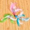 Cat Toys Fish Shape Telescopic Feathers Cat Stick Simulation Fishing Rod Kitten Funny Playing Toy Cat Interactive Wand Toy
