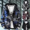 Mens Casual Camouflage Printing Plus Size Hoodie Two-sided Wear Thin Coat