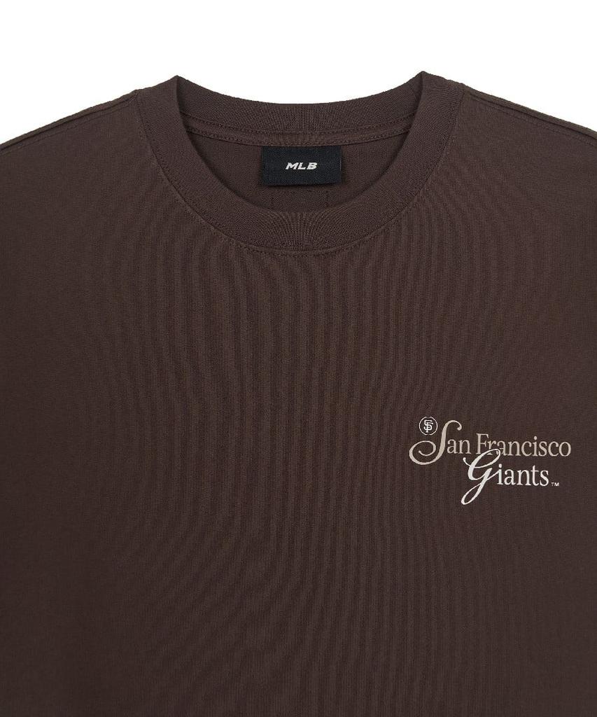 Emelbi Serif Lettering Semi-Oversized Short Sleeve T-Shirt Sf (D.Brown)