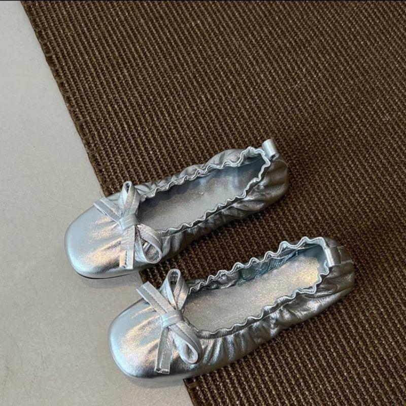 

Новая женская обувь с плоской подошвой, мягкая и удобная 40 серебряный