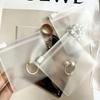 20 Stück/Set Transparent Mattierte Schmuckverpackung Reißverschlussbeutel Ohrring Armband Halskette Zubehör Aufbewahrung Display Staubdicht