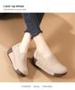 Autumn/Winter Plus Velvet Warm Slip-On Shoes: Thick Sole, Heightened Design for Middle-Aged and Elderly Women