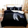 Wolf Animal Moon Snowfield Tree Wildlife 3D Bedding Set Duvet Cover Pillowcases Comforter Bed Linen Twin Queen King Size