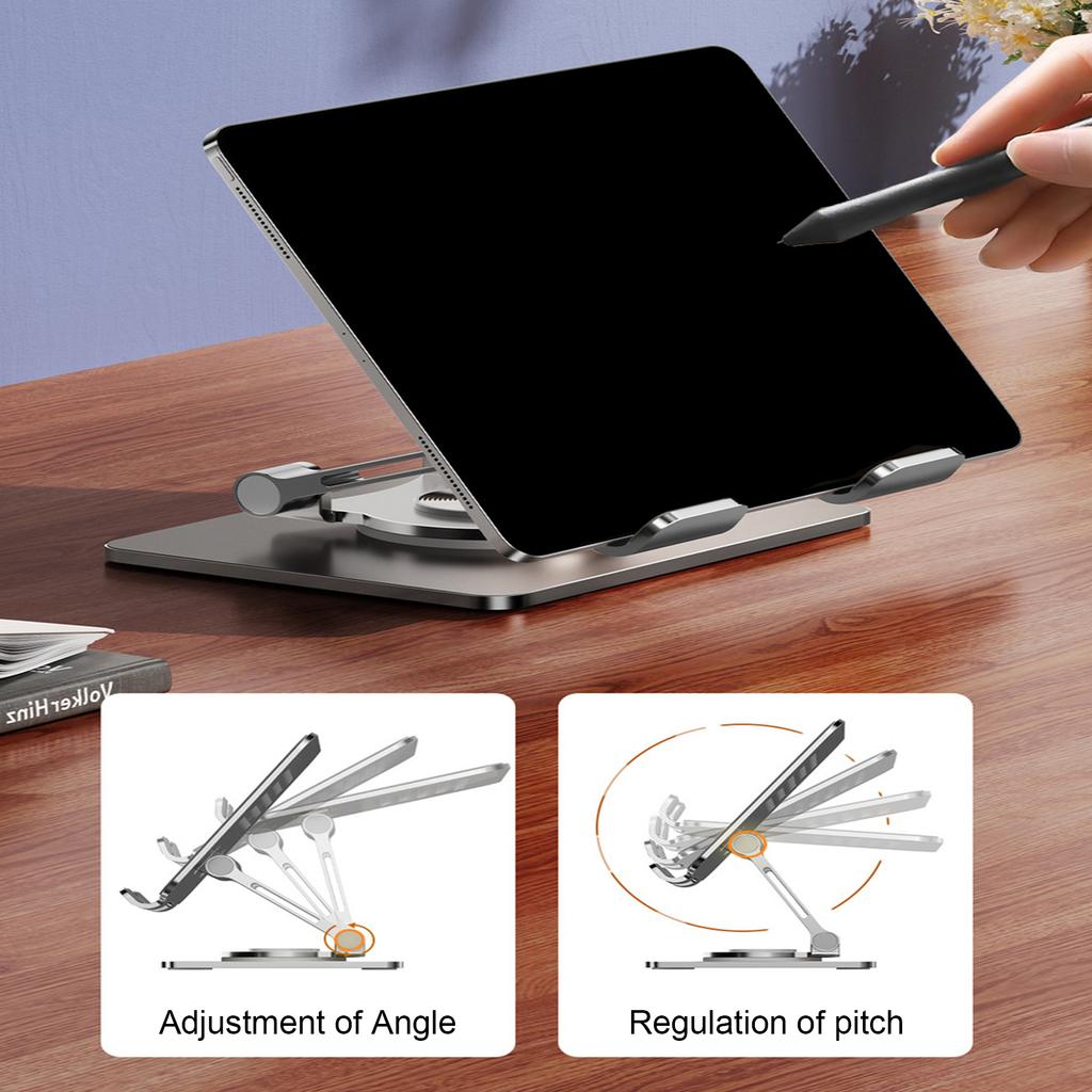 Foldable Tablets Bracket Stand Portable Laptop Bracket Heat Dissipation 360 Degree Rotatable Adjustable Stand for Laptop