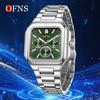 OFNS Fashion Men's Quartz Watch Elegant Clock Calendar Luminous Wristwatch Business Casual Watches