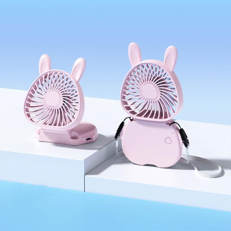 Small Handhelds Fan Necks Fan Electric Fan Summer Cooling Fan Lightweight Desk Fan Neck Straps Fan Plastic Material