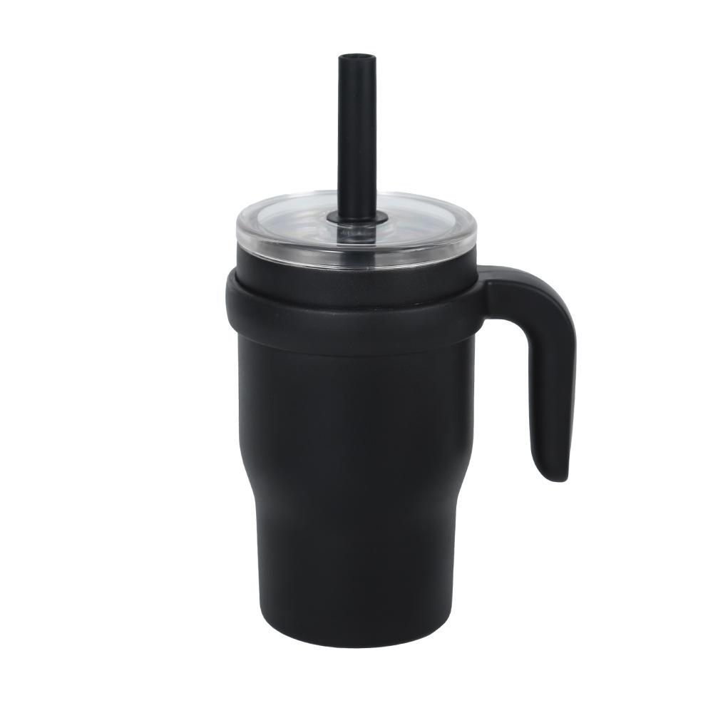 New Stainless Steel Cup With Handle Children'S Straw Cup High Value Vacuum Thermos Cup