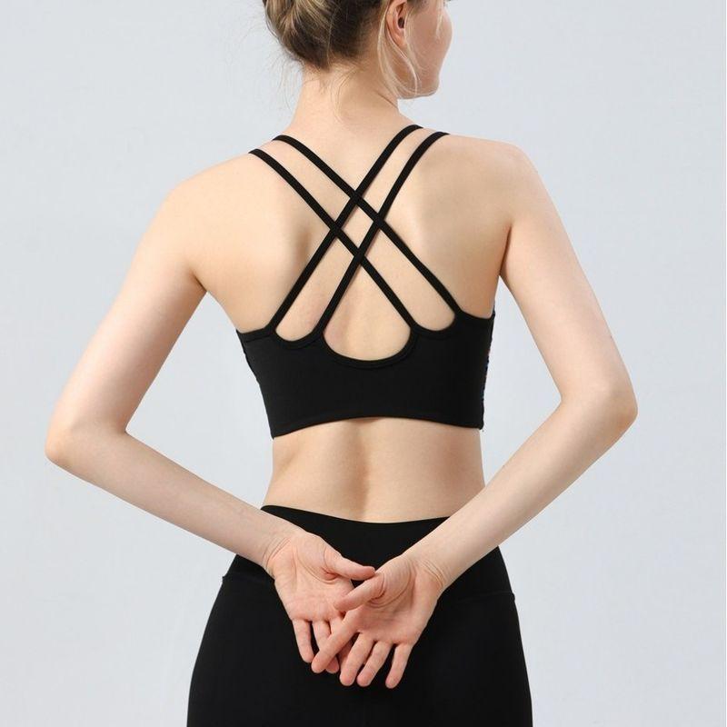 Export Cross-Border Fashion Huamei Vest Yoga Clothes Sports Quick-Drying Intimates Bra Fitness Pants Bra Push up Suit