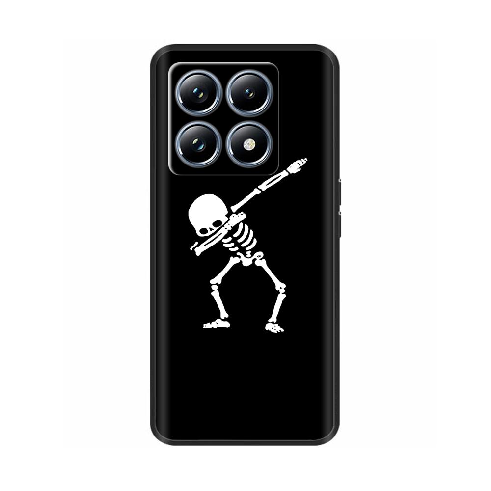 Silicone Phone Case for Xiaomi Mi 14T Pro / 14T 5G Case Luxury Painted Protection Shell Back Cover for Mi14T Soft Black Bumper