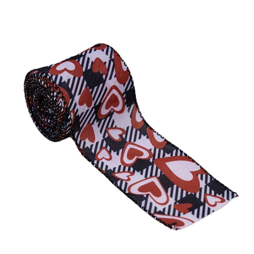 Valentines Colorful Heart Print Ribbon For Gift Wrapping And Crafting Decorations