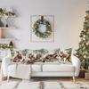 Christmas Winter Home Decoration Pillowcase Rabbit Animal Pillow Cover Suitable for Room Sofa Cushion Cover Friend Gift
