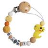 Personalized Name Handmade Silicone Baby Beech Dummy Pacifier Clip Safe Teething Chain Teether Pacifier chains Holder Chain Gift