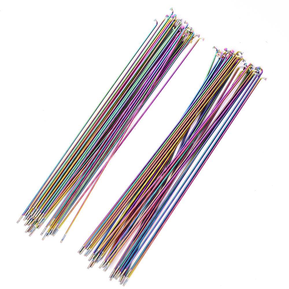 Bike 304 Stainless Steel Rainbow Bicycle Spoke Cycle Spokes Vacuum Pating Stainless Steel Spokes