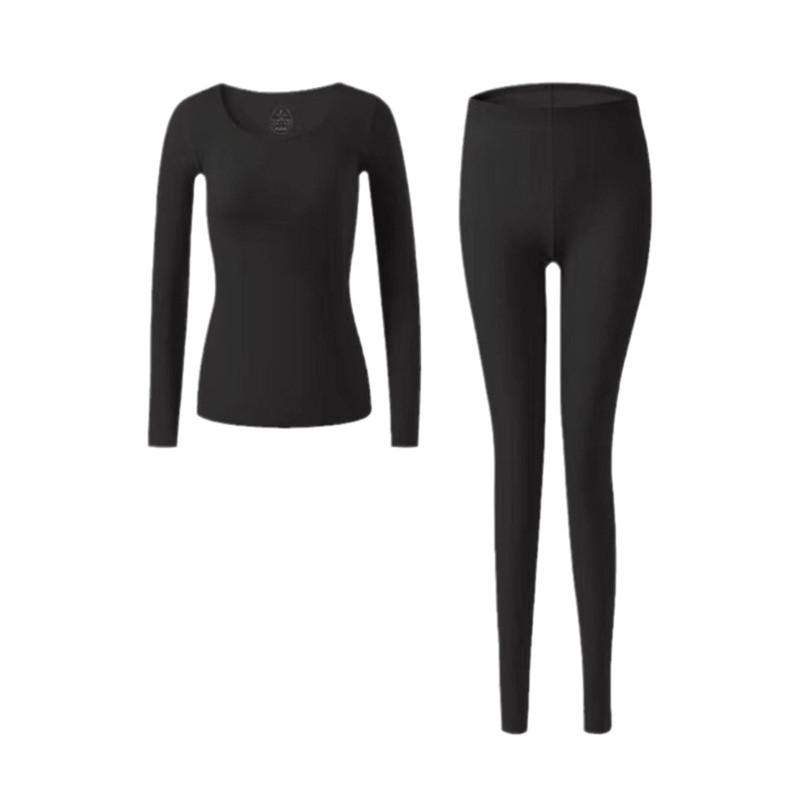 Women's Ultra-thin Heating Hyaluronic Acid Base Layer Set - 37°C Constant Temperature Autumn Wear