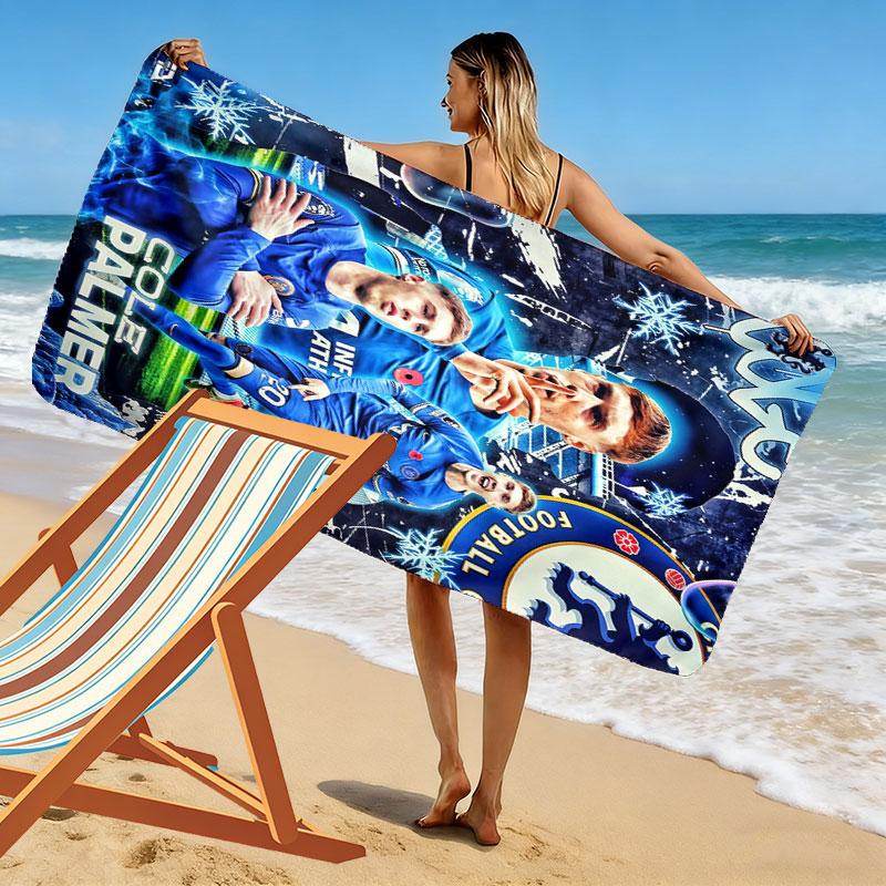 Chelsea Print Strandtuch, Großes Weiches Schnelltrocknendes Handtuch für Strand Camping Schwimmen