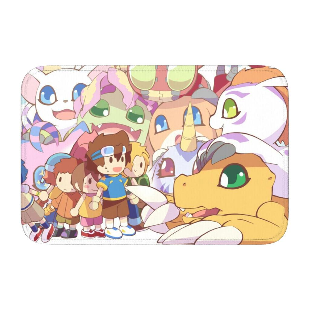 Digimons Adventure Anime Fußmatte Anti-Rutsch Bad Küche Willkommensmatte Toilettentür Boden Eingang Teppich Teppich Fußmatte