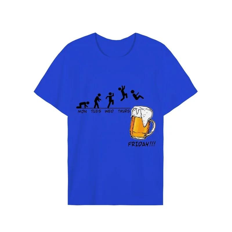 Men T-Shirts Mon Tues Wed Thurs Friday Beer Men Summer Tshirt Harajuku Streetwear Hip Hop Mens T Shirt Male Fashion Trend Tees