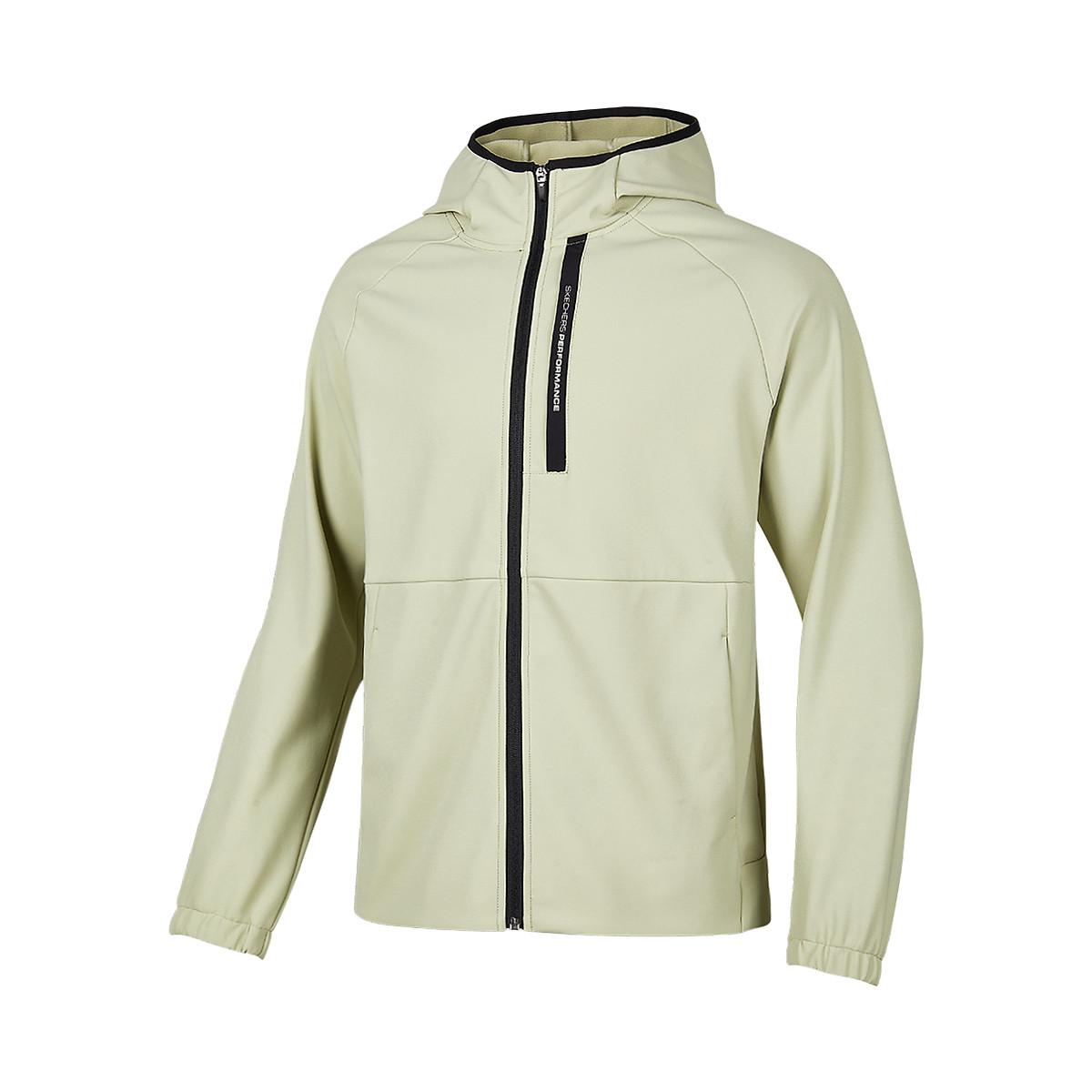 Skechers Basic Sports Series Hooded Zip Fashion Long Sleeve Jacket Men Jackets Durable-Gray P424M130-027B M