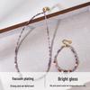Natural Lavender Amethyst Beaded Necklace & Bracelet Set - Non-Fading, Versatile Clavicle Chain