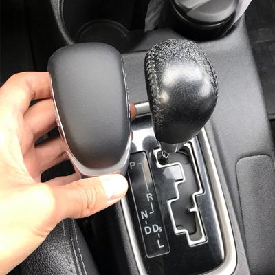 Nowa automatyczna gałka zmiany biegów do samochodu dźwignia drążka skrzyni biegów uchwyty do Mitsubishi OUTLANDER EX L200 dźwignia z prawdziwej skóry