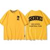 Cool anime Slam Dunk cartoon short-sleeved T-shirt for men summer front and back print loose clothes around Yukawa Kaede