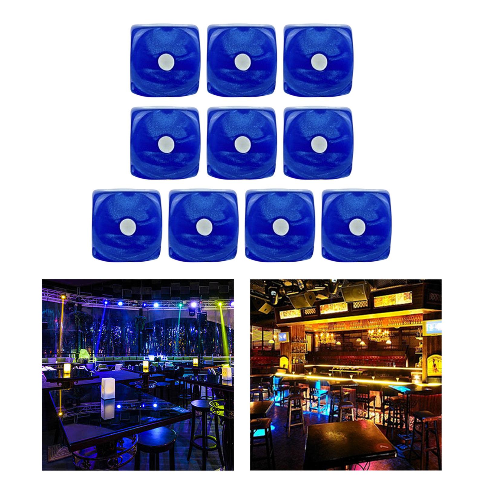 

10Pcs 6 Sided Dices Entertainment Toy for Restaurant Bar Role Playing Game синій