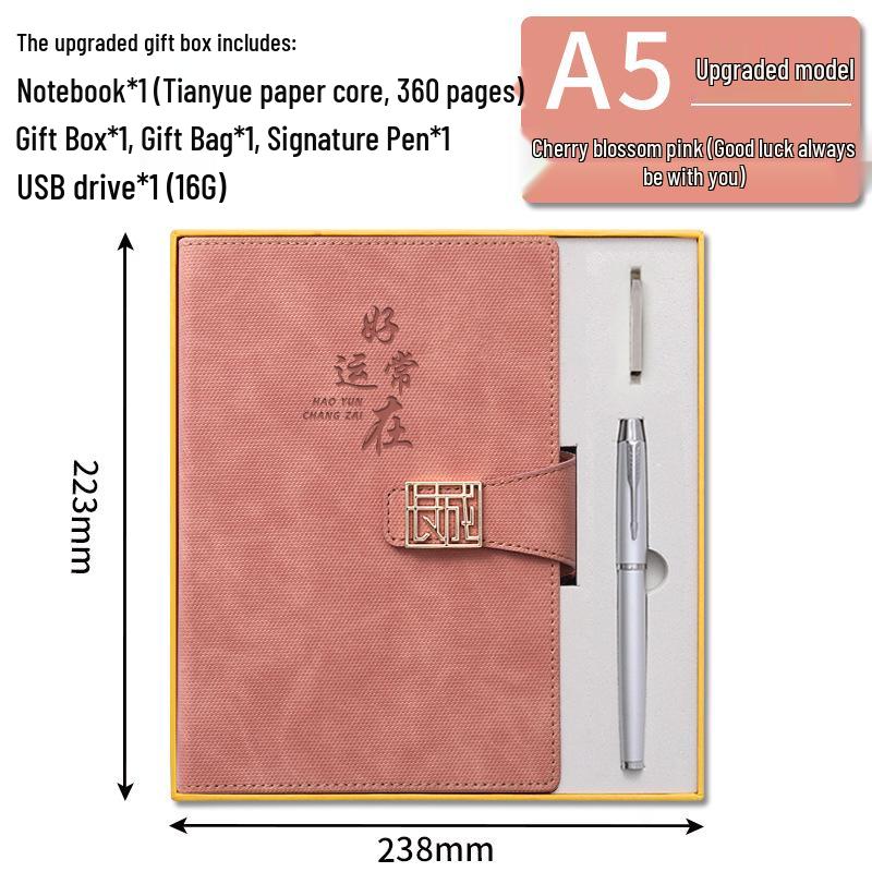 Custom Logo A5 Business Office Notebook Gift Set with 2025 Diary