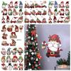 12/24 ks Dřevěné vánoční ozdoby skřítků Ručně vyráběné vánoční dekorace Přívěsky Santa Clause Domov