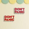 Alphabet Painted Alloy Brooch: 'DON'T PANIC' Metal Badge - English Language Accessory