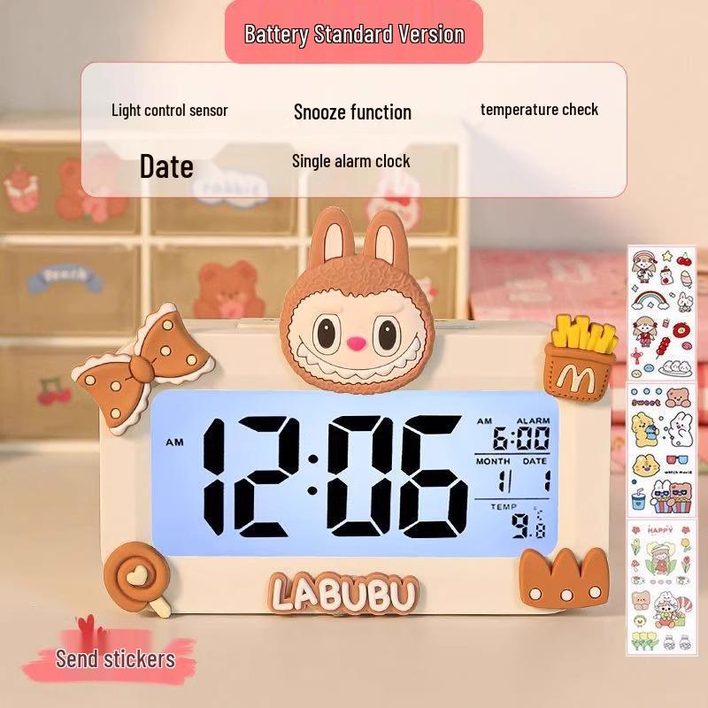 

Labubu Smart Alarm Clock for Middle School Students - Desk Clock for Boys and Girls