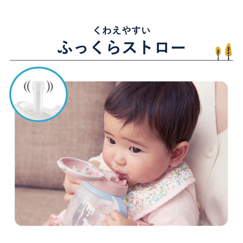 COMBI Rakumug Glowing Leakproof Straw 240 N Space