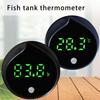 LED Fishtank Thermometers Small Size Temperature Measuring Meter with LED-Screen Stick On for Tanks