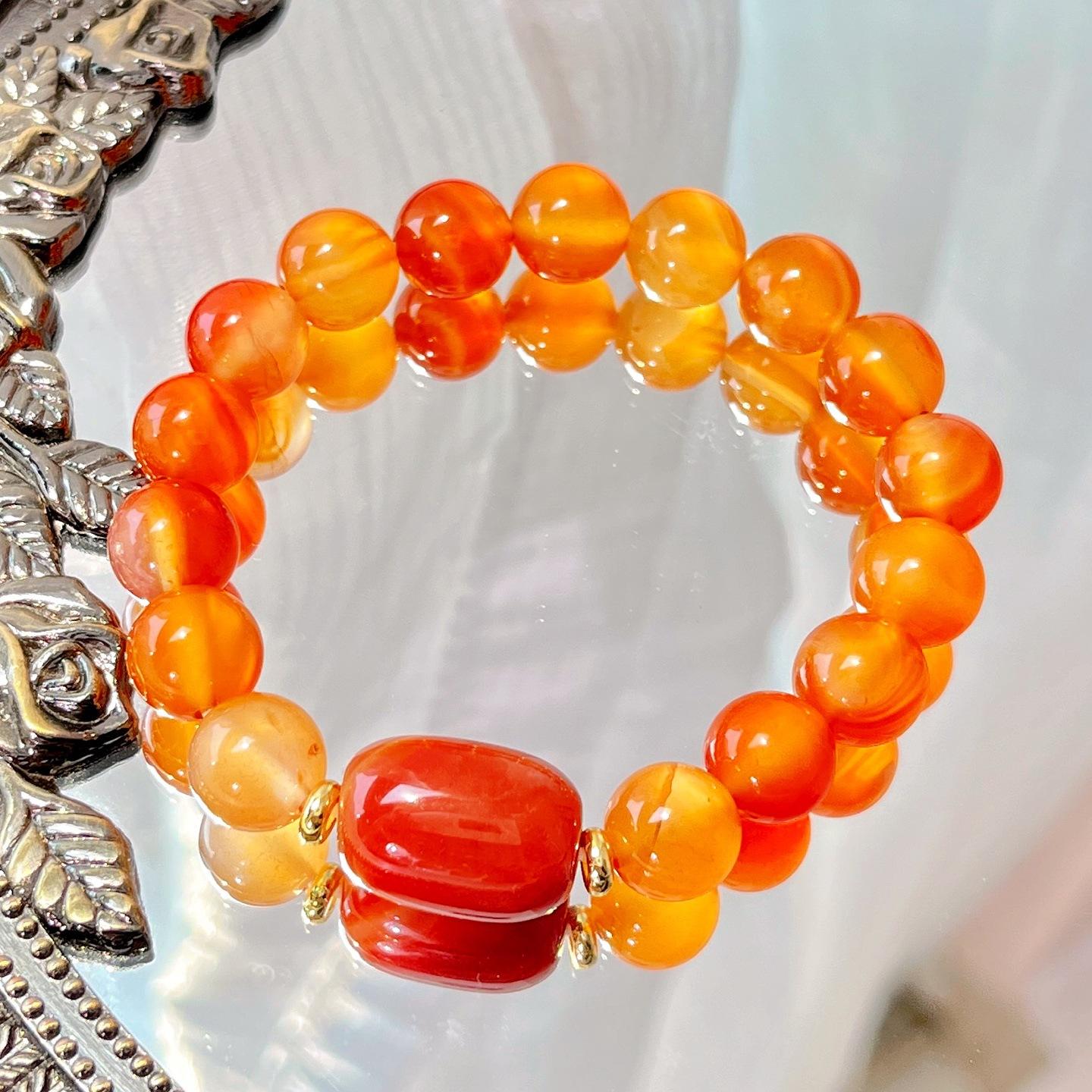 Ice Through Natural Chalcedony Design Bracelet Bracelet