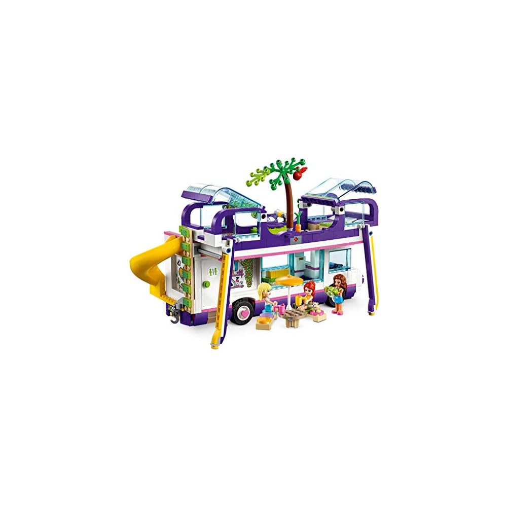 LEGO Friends Happy Bus Set 41395 with Colorful Design, Fun Accessories, and Building Blocks
