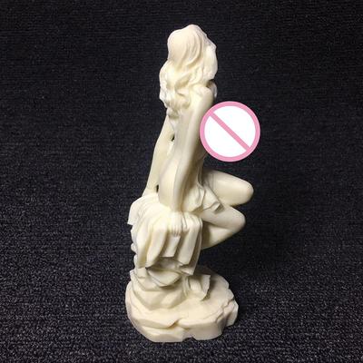 Goddess Characters Decorative Statue- Sexy Nude Art Figurine White Home Room Office Decoration Accessories 15CM / 5.89 In