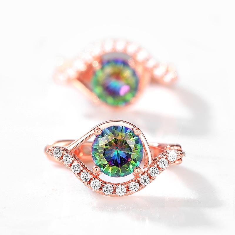 Cao Shi Elegant Korean Style Round Earrings for Women - Versatile, Trendy, and Fashionable