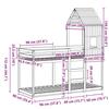 VidaXL Lit superposé avec toit 90x200 cm bois de pin massif, lit, cadre de lit, lit mezzanine, meuble de chambre, sommier, 3282000
