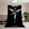 Band N-Nirvana-ES Rock Blanket Super Warm Comfortable Plush Throw Blanket Child Home Sofa Bedroom Gift