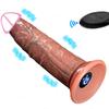 8.46inch Realistic Dildo Vibrator with Sliding Foreskin for Women Huge Dick Female Masturbation Adult Sex Toy