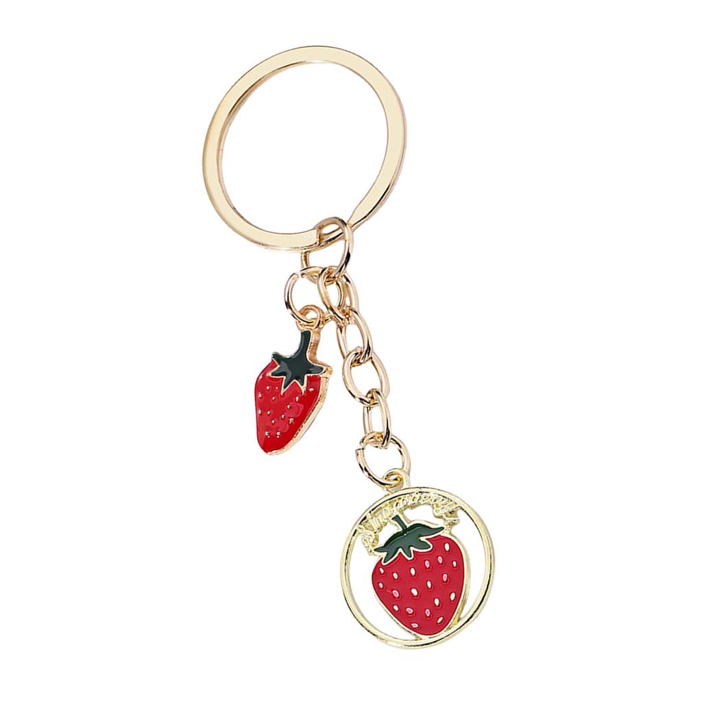 Fashionable Keychains Featuring Cherry Hearts and Plant Portable for Trendy Women Girls As Special Gifts Casual Wear