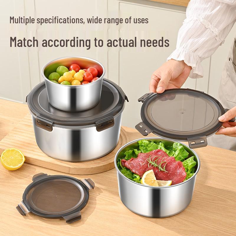 316 Edelstahl Lebensmittelqualität Lunchbox: Versiegelter runder Behälter mit Deckel für Büro, Instantnudeln und Suppe.