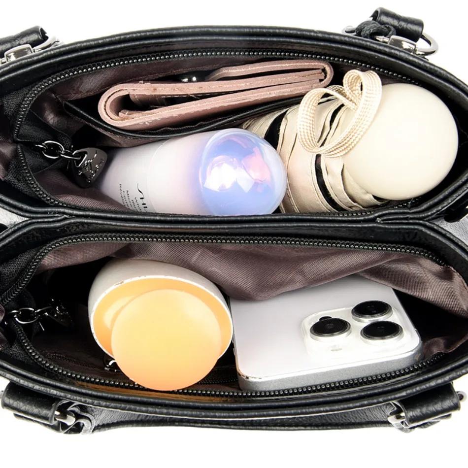 High-Quality Soft Leather Shoulder Crossbody Bag For Women Luxury Handbag Women Bag Designer Casual Tote Handbag