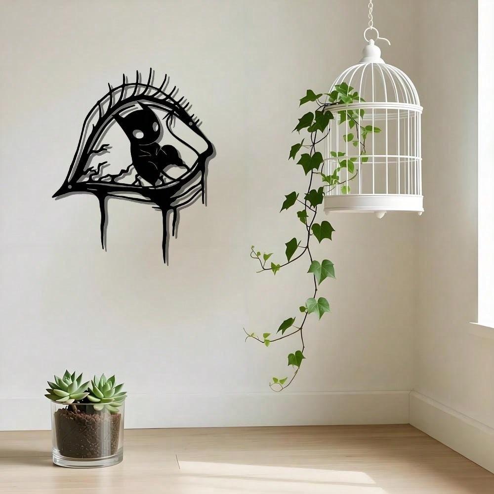 2D Personalized Cartoon Eyes Metal Wall Art, Dark Gothic Indoor Outdoor Decor, Halloween Christmas Gift for Alt Style Lover