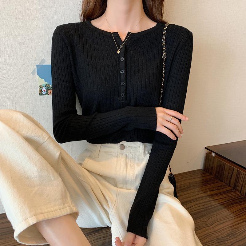 New Slim-fitting Tight-fitting Long-sleeved Knitted Sweater Inside, Autumn and Winter Sweater Women's Bottoming Shirt