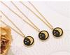 European-American Star Moon Pendant Necklace with Real Gold Electroplating – Simple Style Clavicle Chain Accessory