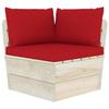 VidaXL Corner Pallet Sofa for Garden with Cushions Impregnated Spruce